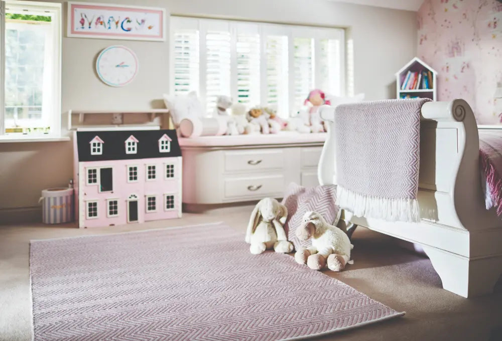 Herringbone Rug Rose - view 3