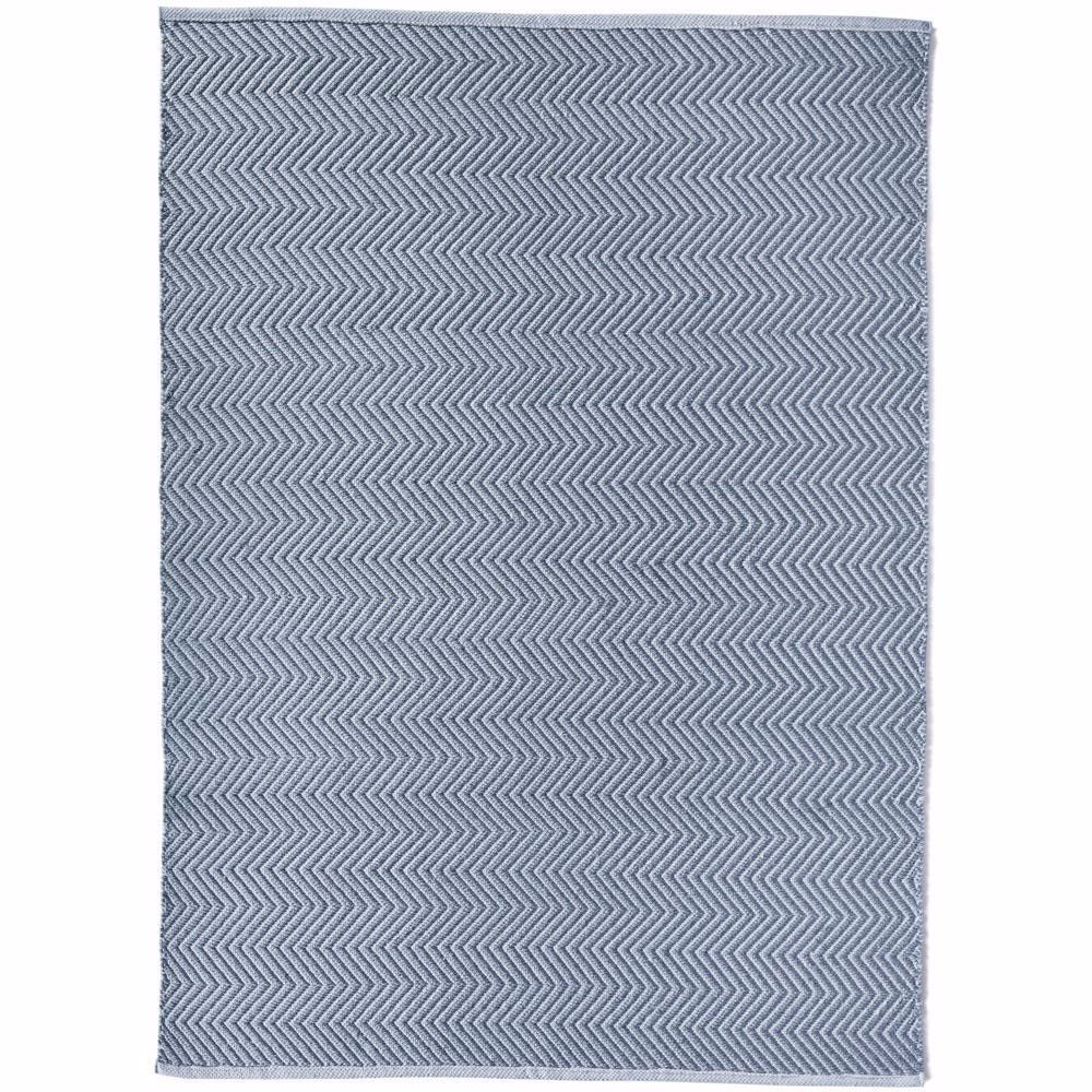 Herringbone Rug Denim Blue