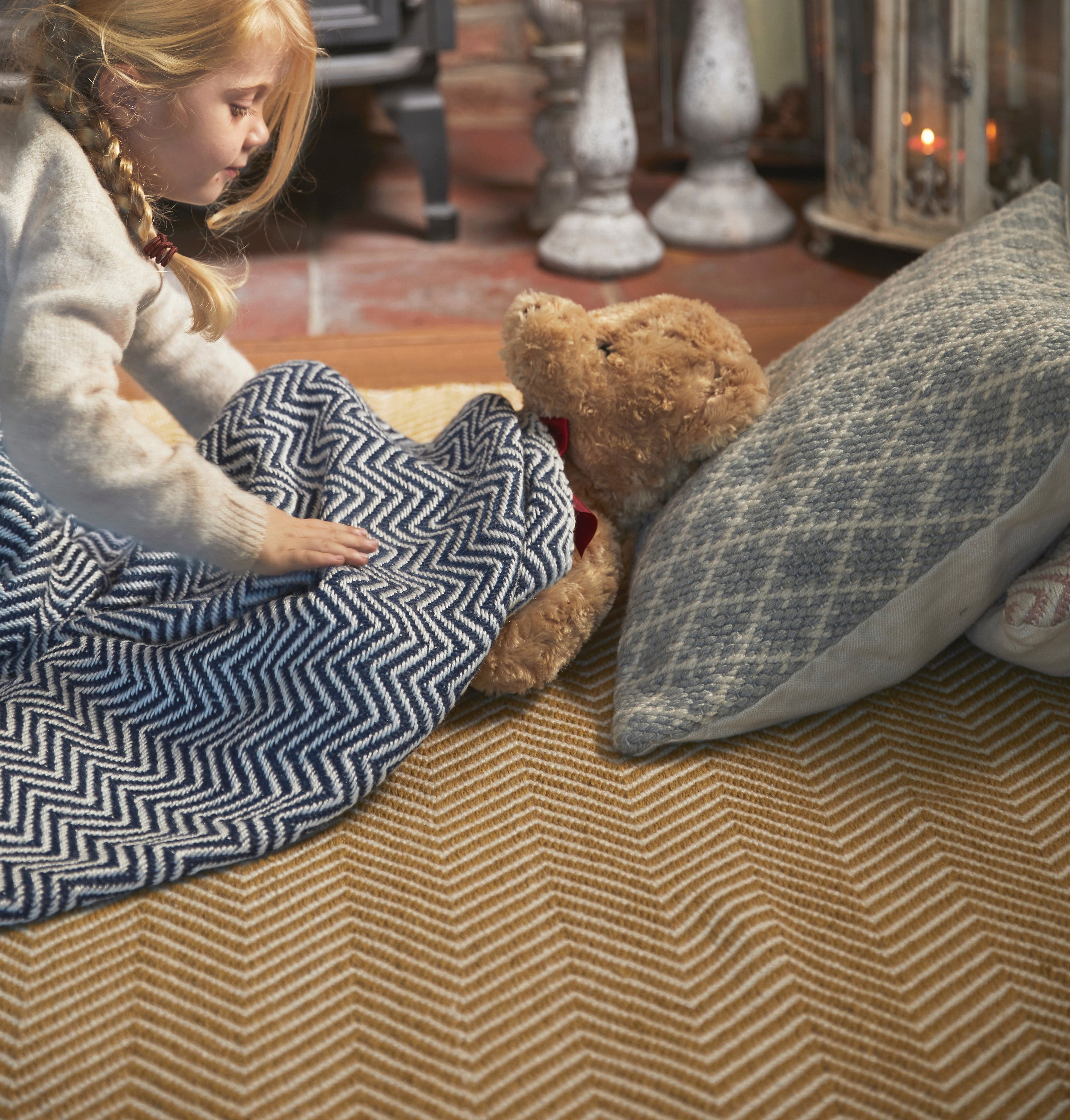 Herringbone Rug Gold