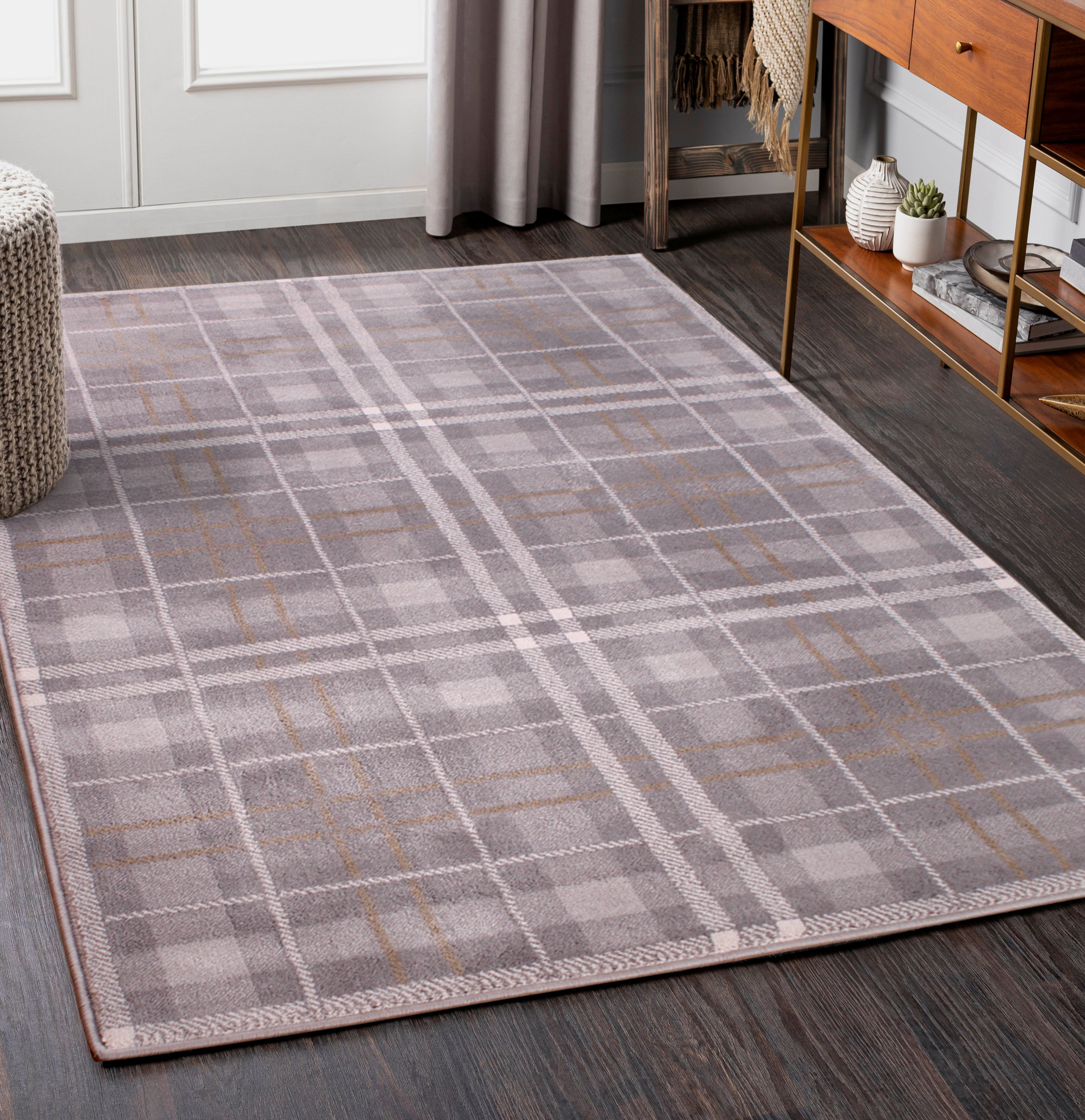 TARTAN CHECK GREY/OCHRE