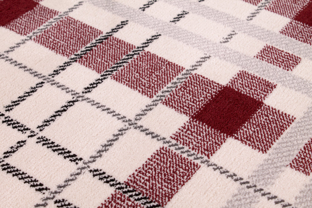 TARTAN CHECK CREAM/RED