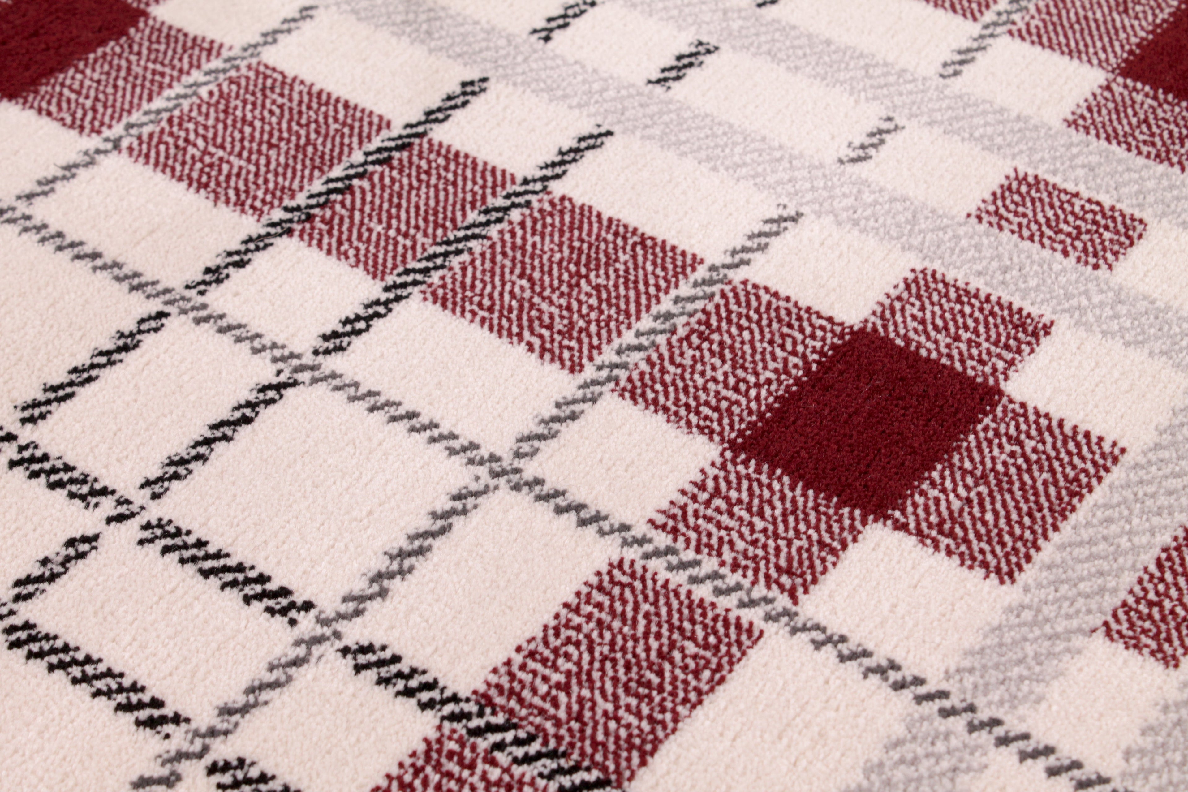 TARTAN CHECK CREAM/RED