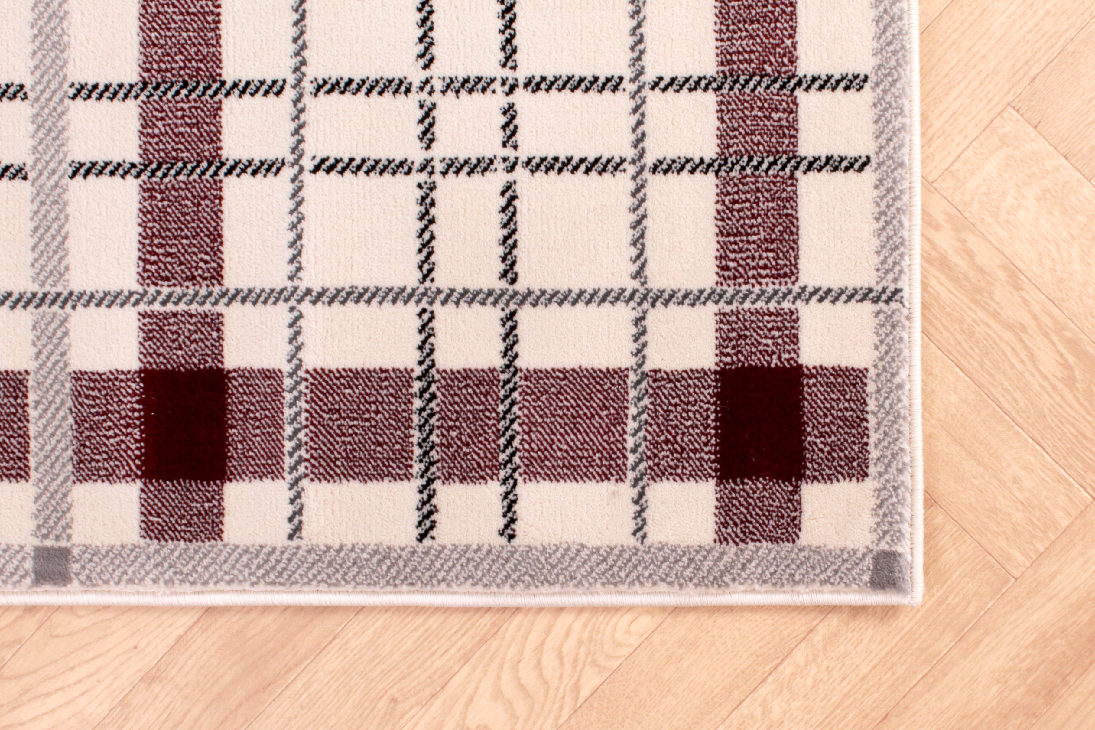 TARTAN CHECK CREAM/RED