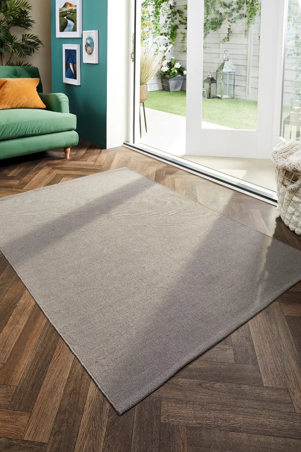Plain Rug Warm Grey