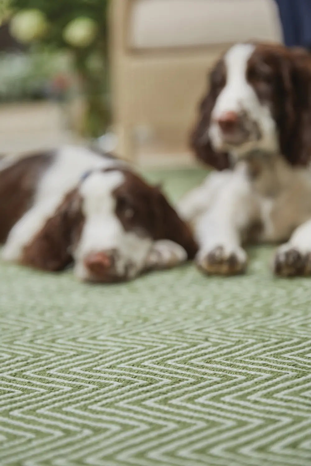Herringbone Rug Green - view 4